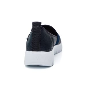 Tênis Piccadilly Slip On Feminino Napa Pontilhada Nice 950042 Marinho