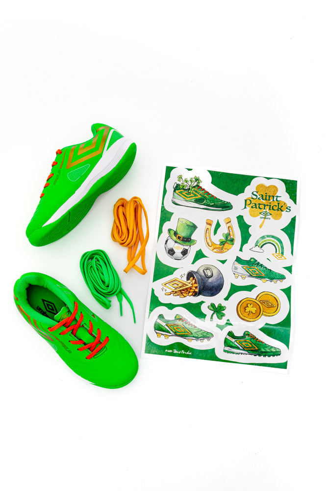 Chuteira-Futsal-Umbro-Pro-5-Bump-Saint-Patrick-S-Day-Juvenil-Menino-U07fb00357-529-Verde
