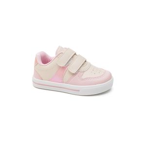 Tênis Pequito Casual Infantil Menina Velcro 20.451-83 Rosa