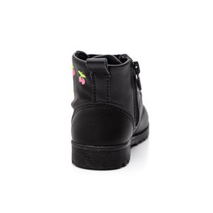 Bota Pequito Coturno Infantil Menina Cereja 72.104-01 Preto
