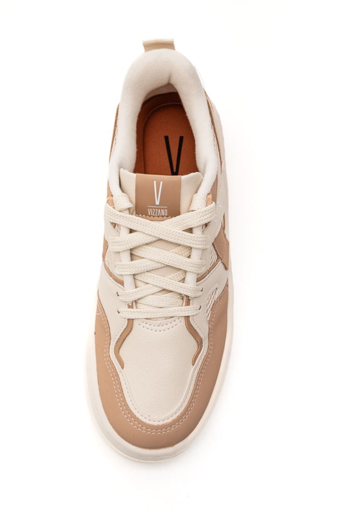 Tenis-Vizzano-Casual-Feminino-Urban-Recortes-1389.125-Bege