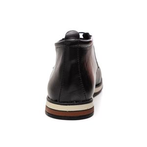Bota Br2  Cano Curto Masculina Couro 1821-003 Preto