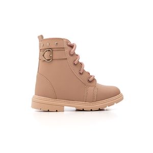 Bota Ortobaby Coturno Infantil Menina Cadarço 6235-094 Nude