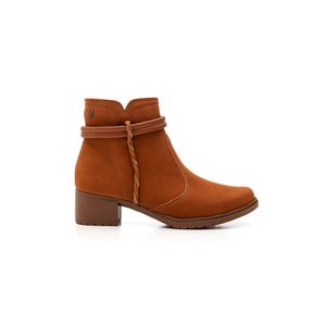 Bota  Mississipi Cano Curto Feminina Salto Baixo Mc803-03 Caramelo
