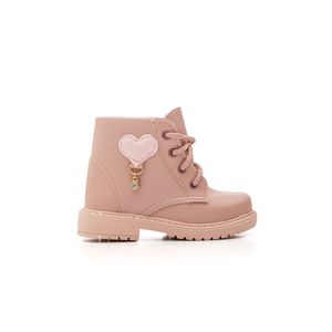 Bota Doce Pé Coturno Infantil Menina Coração 35040-390 Rosa