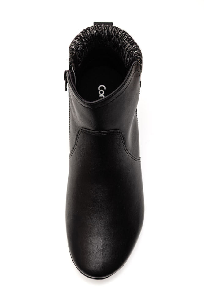 Bota-Comfortflex-Cano-Curto-Rasteira-Feminina-Ziper-Lateral-2591301-Preto