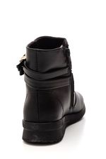 Bota-Comfortflex-Cano-Curto-Rasteira-Feminina-Ziper-Lateral-2592302-07-Preto