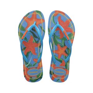 Chinelo Havaianas Slim Tropical Feminina 0212 Azul