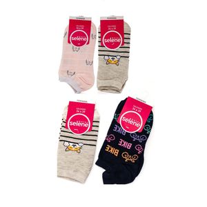 Meia Selene Cano Baixo Feminina Estampada 7060.001.5505 Multicolorido