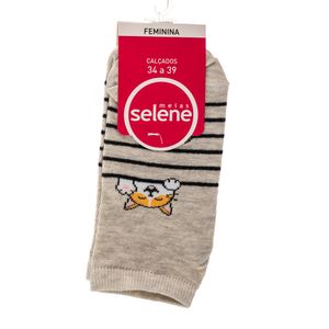 Meia Selene Cano Baixo Feminina Estampada 7060.001.5505 Multicolorido
