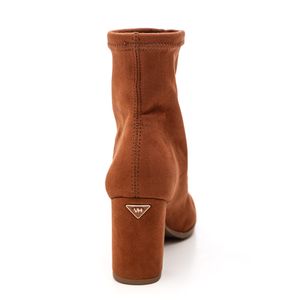 Bota Via Marte Cano Baixo Feminina Camurça Ultra 247-002-01 Caramelo