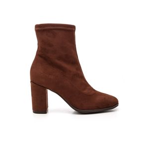 Bota Via Marte Cano Baixo Feminina Camurça Ultra 247-002-01 Marrom