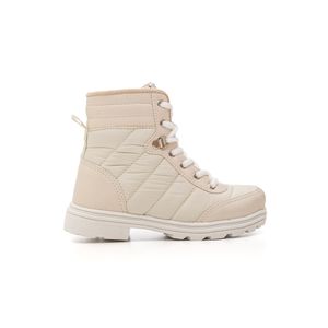 Bota Fiocco Coturno Juvenil Menina Cadarço Fb9223f Off-White