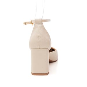 Sapato Ramarim Salto Alto Feminino Verniz 2518103-01 Off-White