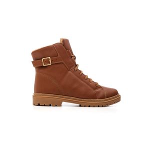 Bota Kature Coturno Juvenil Menina Forrada 1205.442/293 Caramelo