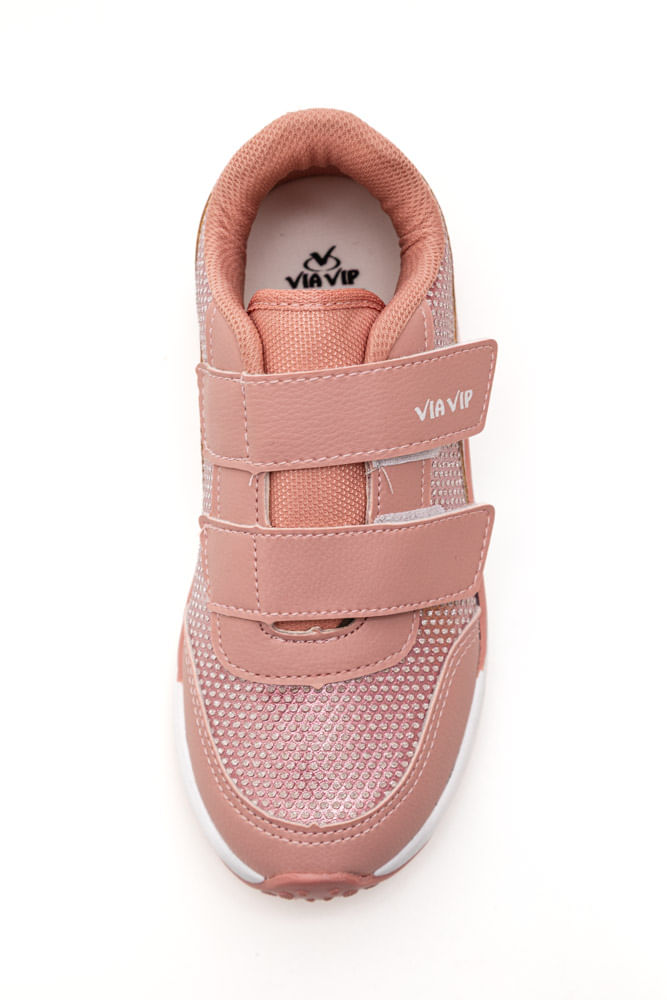 Tenis-Via-Vip-Casual-Juvenil-Menina-Velcro-Vnj3008-Rosa-