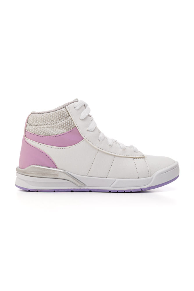 Tenis-Via-Vip-Casual-Juvenil-Menina-Cano-Alto-Vv4019-Branco