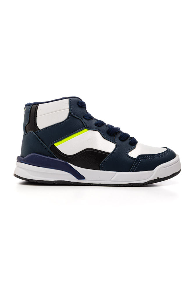 Tenis-Via-Vip-Casual-Juvenil-Menino-Cano-Alto-Vv4021-Branco-