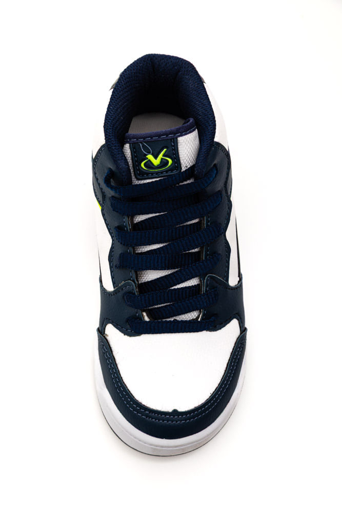 Tenis-Via-Vip-Casual-Juvenil-Menino-Cano-Alto-Vv4021-Branco-
