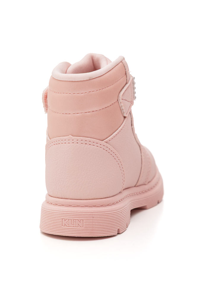Bota-Klin-Coturno-Infantil-Menina-Velcro-365.002-44-Rosa-