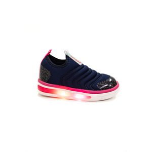 Tênis Novope Be Free Infantil Menina Led 72001125-3359 Marinho