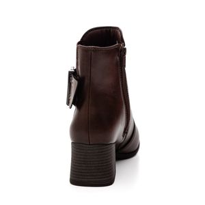 Bota Ramarim Cano Curto Feminina Bico Fino 2559132-02 Marrom