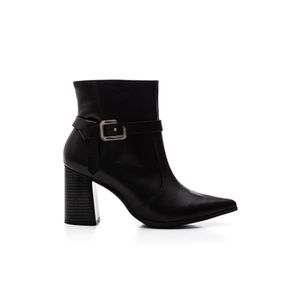 Bota Ramarim Cano Curto Feminina Bico Fino 2568103-02 Preto