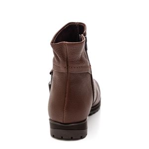 Bota Bottero Cano Baixo Rasteira Feminina Couro 369202 Marrom