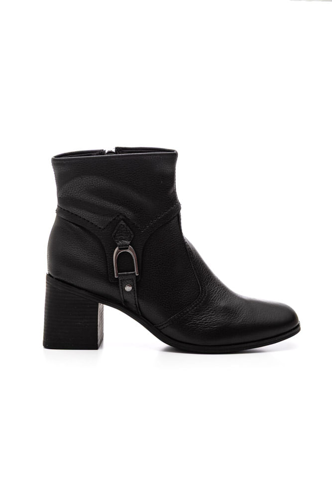 Bota Bottero Cano Baixo Feminina Couro 361807 Preto