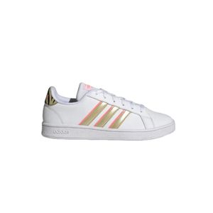 Tênis Adidas Grand Court Base Feminino Estampa Gw1067 Branco
