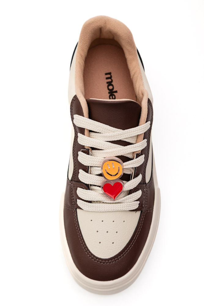 Tenis-Moleca-Casual-Feminino-Sneakers-5808.103-Marrom