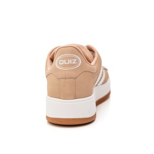 Tênis Quiz Casual Feminino Nobuck 61-1851-01 Bege