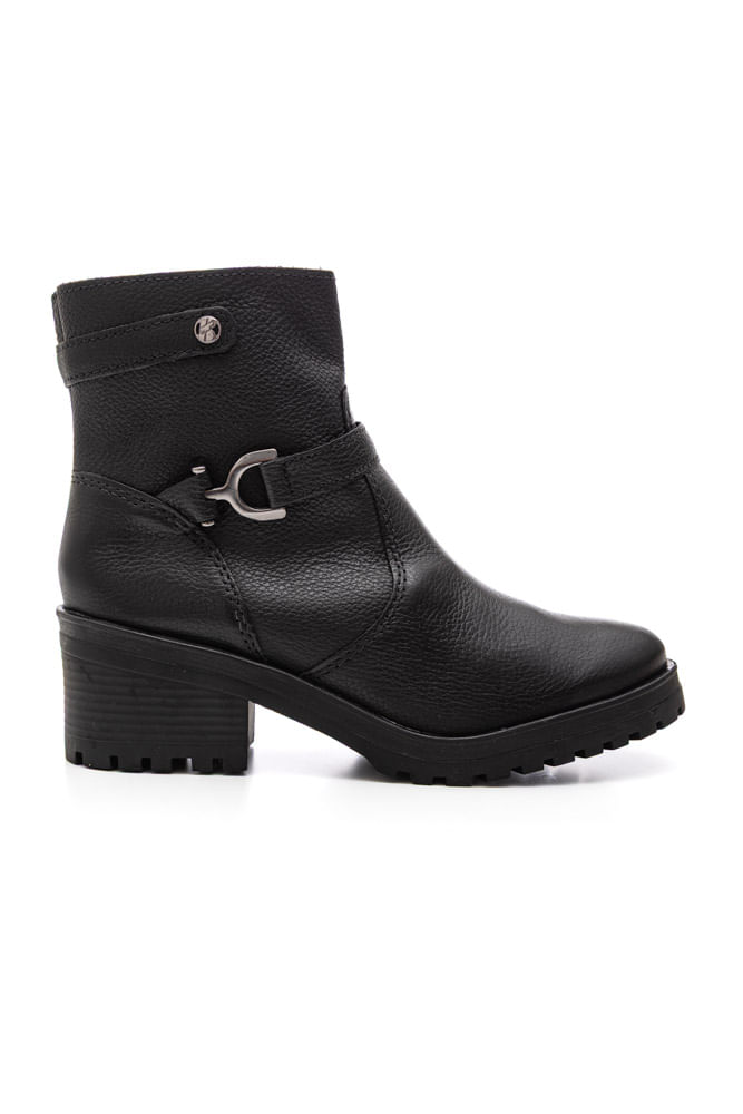 Bota Bottero Cano Baixo Feminina Em Couro 34910 Preto