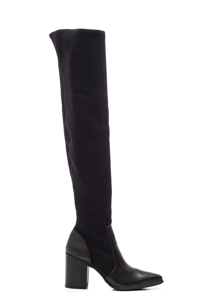 Bota-Bottero-Cano-Alto-Dobravel-Feminina-Over-Knit-360309-Pret