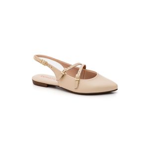 Sapatilha Beira Rio Slingback Feminina Fivela 4134.1012 Off-White