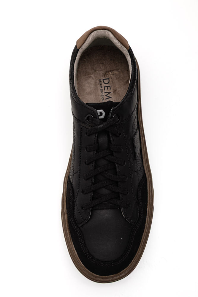 Tênis Democrata Denim Wide Masculino 240801-008 Preto