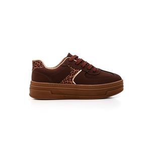 Tênis Beira Rio Casual Feminino Plataforma 4321.104 Marrom