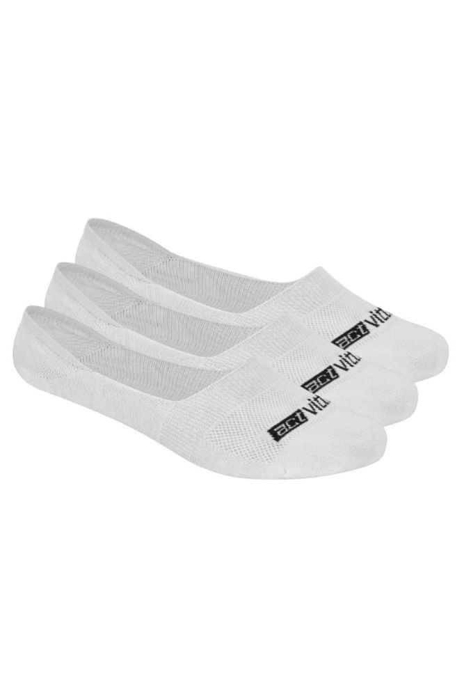 Kit Actvitta 3 Pares De Meias Sapatilha  Algodão Unissex - 4999.1 Branco