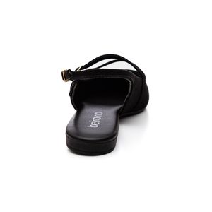 Sapatilha Beira Rio  Bico Fino Feminina Slingback Nobuck 4134.1012 Preto