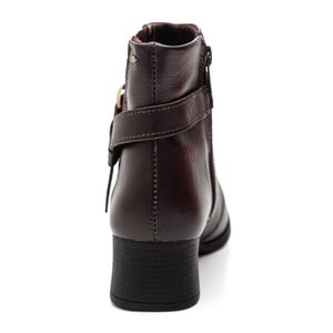 Bota Dakota Cano Curto Feminina Couro Fivela Da962-02 Marrom