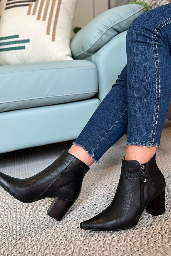 Dina Mirtz Bota Cano Curto Salto Baixo Fino Bota Salto Cm Bico