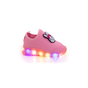Tênis Novopé Soft Infantil Menina Led Coelho 99001301-4144 Rosa