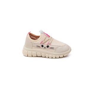 Tênis Novopé Moji Infantil Menina Coelho Flexível 99001276-1671 Off-White