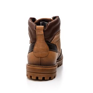 Bota Pegada Coturno Masculino Em Couro 181508-01 Marrom