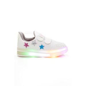 Tênis Novope Casual Infantil Menina Led 72001011-3765 Branco