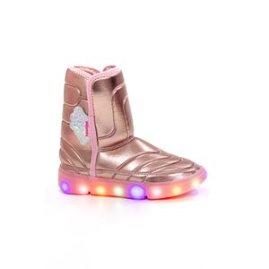 Bota Novope Cano Medio Juvenil Menina Led 50001408-3696 Rosa