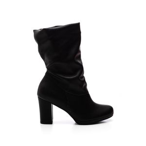 Bota Piccadilly Slouchy Cano Médio Feminina Salto Alto 130242 Preto