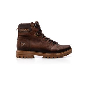 Bota Pegada Coturno Masculina Em Couro 181505-09 Castanho