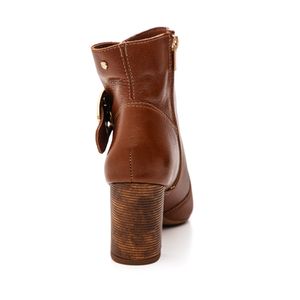 Bota Tanara Cano Curto Feminina Em Couro T8911-01 Caramelo