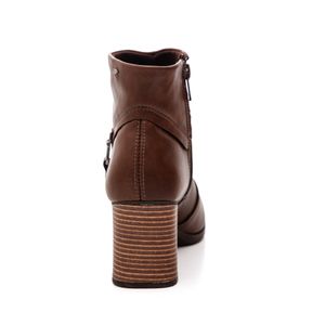 Bota Dakota Cano Curto Feminina Bico Fino Da783-04 Marrom